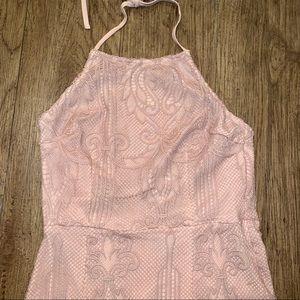Pretty Little Thing Lace-up Halter Dress